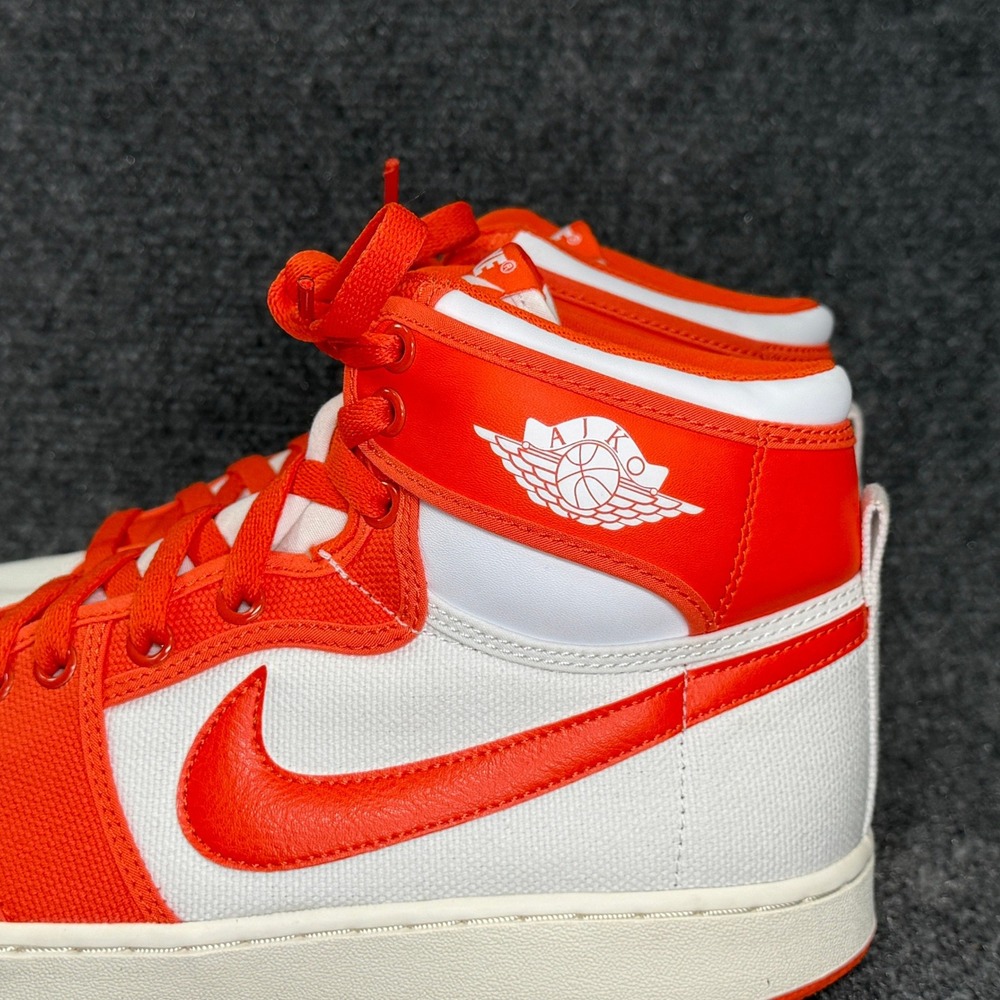 Jordan 1 Retro AJKO Shoes Men's 9 Rush Orange White Retro Athletic Sneakers - Picture 6 of 15